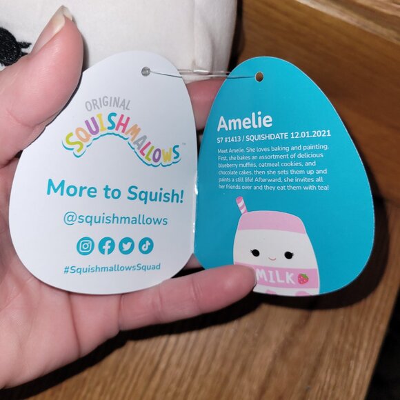 Squishmallows Amelie the Strawberry Milk - Picture 3 of 4